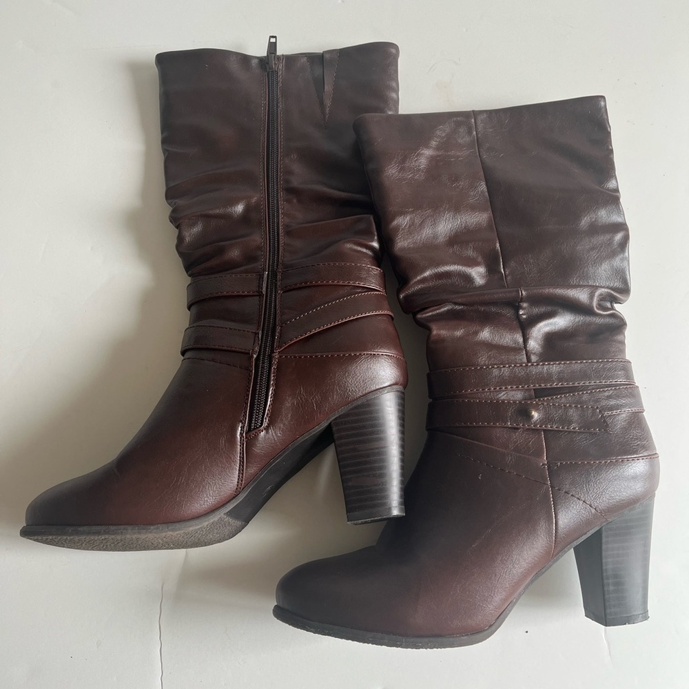 Maurices Dark Brown Heeled Boots